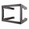 Show product details for 047-WFM-0626 Vertical Cable 6U Open Wall Mount Rack 18"-30" Adjustable Depth