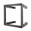 Show product details for 047-WFM-0926 Vertical Cable 9U Open Wall Mount Rack 18"-30" Adjustable Depth