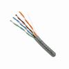 Show product details for 151-104/GY Vertical Cable 24 AWG 4 Unshielded Twisted Pair Solid Bare Copper CMR Non-Plenum Cat5e Cable - 1000' Pull Box - Grey