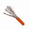 Show product details for 161-105/OR Vertical Cable 23 AWG 4 Unshielded Twisted Pair Solid Bare Copper CMR Non-Plenum Cat6 Cable - 1000' Pull Box - Orange