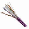 Show product details for 161-107/PR Vertical Cable 23 AWG 4 Unshielded Twisted Pair Solid Bare Copper CMR Non-Plenum Cat6 Cable - 1000' Pull Box - Purple