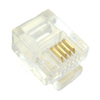 20-5701 Datacomm RJ11 Molded Plug for Round Cable 4 Conductor - Pack of 100