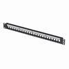 Show product details for 266-PKM03-2400 Vertical Cable 1U 24 Port Blank Patch Panel w/ Label Holder