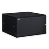 3131-3-001-06 Kendall Howard 6U Linier Solid Door Swing-out Wall Mount Cabinet - Black Finish - 23.5"W x 13.63"H x 25.99"D