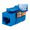 Show product details for 351-V2603/BL/25 Vertical Cable CAT5E Data Grade Keystone Jack 90 8x8 Conductors - 25 Pack - Blue