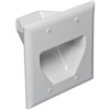 Show product details for 45-0002-LA 2-Gang Recessed Low Voltage Plate - Lite Almond