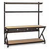 Show product details for 5000-3-201-72 Kendall Howard 72 inch Performance Work Bench with Full Bottom Shelf - Hard Rock Maple
