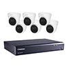 88-NRL08R560-2TB UVS Line 8 Channel at 4K (2160p) NVR Kit 76Mbps Max Throughput - 2TB w/ Built-in 8 Port PoE and 6 x 5MP 2.8mm Outdoor IR Eyeball IP Security Cameras
