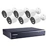 88-NRL08R580-2TB UVS Line 8 Channel at 4K (2160p) NVR Kit 76Mbps Max Throughput - 2TB w/ Built-in 8 Port PoE and 6 x 5MP 3.6mm Outdoor Warm Light Eyeball IP Security Cameras