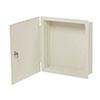 Show product details for BW-314 Mier NEMA Type 1 Indoor 14.375" W x 14.375" H x 3.5" D Flush Mount Cabinet - Yoke-White