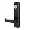 Show product details for CFL-12-DC-676-LH Securitech Enduralatch Electric Released Trim and Heavy Duty Latch Lock with Classroom Function - 24VDC Electric Release - LH Handle - Powder Coated Black