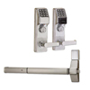 ETPDLS1G-26DY71 Alarm Lock Exit Trim Lock - Straight Lever with Proximity & Keypad - Satin Chrome Finish