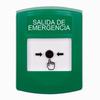GLR101EX-ES STI Green Indoor Only No Cover Key-to-Reset Push Button with EMERGENCY EXIT Label Spanish