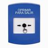GLR401PX-ES STI Blue Indoor Only No Cover Key-to-Reset Push Button with PUSH TO EXIT Label Spanish