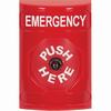 Show product details for SS2000EM-EN STI Red No Cover Key-to-Reset Stopper Station with EMERGENCY Label English