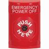 Show product details for SS2000PO-EN STI Red No Cover Key-to-Reset Stopper Station with EMERGENCY POWER OFF Label English