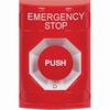 Show product details for SS2001ES-EN STI Red No Cover Turn-to-Reset Stopper Station with EMERGENCY STOP Label English