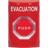 Show product details for SS2002EV-EN STI Red No Cover Key-to-Reset (Illuminated) Stopper Station with EVACUATION Label English