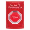 Show product details for SS2002EX-ES STI Red No Cover Key-to-Reset (Illuminated) Stopper Station with EMERGENCY EXIT Label Spanish