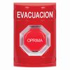 SS2005EV-ES STI Red No Cover Momentary (Illuminated) Stopper Station with EVACUATION Label Spanish