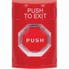 SS2005PX-EN STI Red No Cover Momentary (Illuminated) Stopper Station with PUSH TO EXIT Label English