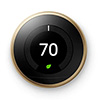 Show product details for T3032US Nest Learning Smart Programmable Wifi Thermostat - Brushed Brass